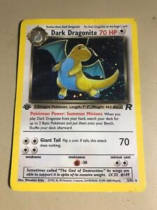 Dark Dragonite 5/82 Team Rocket 1st Edition Cosmos Holo Pokemon Card
