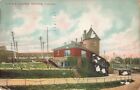 Railroad Station Depot Windsor Ontario Canada 1909 Postcard