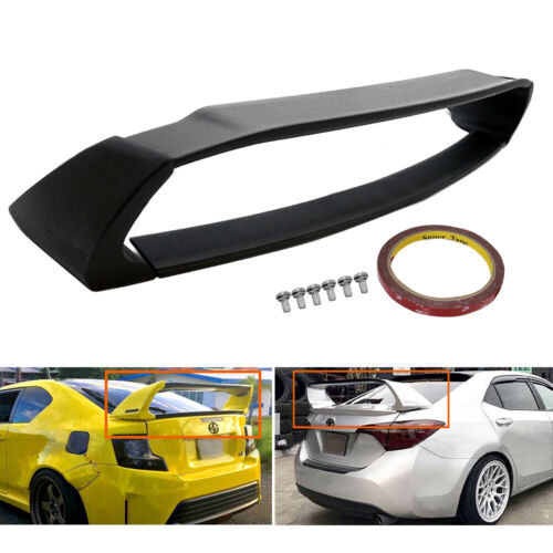 Fit 09-13 Toyota Corolla JDM ABS Unpainted Mugen Style 4Pic Trunk Wing Spoiler (For: 2010 Toyota Corolla)