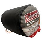 Coleman 25 Degrees Mummy Sleeping Bag 82” x 32” Orange and Gray NEW