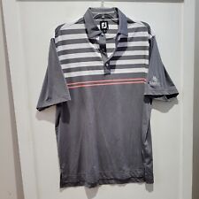 Footjoy Mens Short Sleeve Polo Size LARGE Knoolwood Country Club Gray