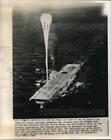 1960 Press Photo Expedition Skyhook Balloons on the U.S.S. Valley Forge