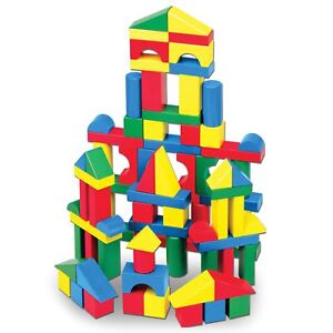 Wooden Building Blocks Set Learning Toy 100 Piece Set New Gift for Kids