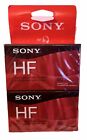 Blank CASSETTE TAPE Sony HF 90 Red Vintage Style Set Of 2 New Sealed