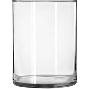 Clear Glass 8″ H Wide Cylinder Floral Vase, 8 x 6.13 x 6.13, Washable by Libbey