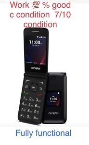 Verizon Flip Phone Alcatel 4051S GO FLIP V 4G LTE Unlocked  7/10 Condition C Gra