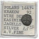Poland 1447 - 1492 Krakow Wire Denar Kasimir Jagello Silver Coin Free Shipping