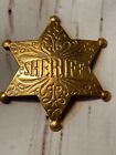 Vtg-Look Collectible Reproduction Old West Replica Brass Sheriff Star Pin Badge