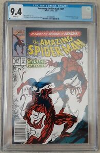 Amazing Spider-Man #361 1st Print Carnage Newsstand CGC 9.4 Marvel Comic 1992