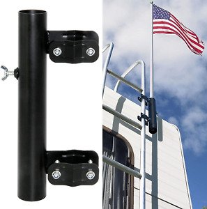 RV Ladder Mounted Flagpole Holder, Heavy Duty RV Flag Holder,Compatible with 1