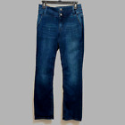 Maurices Womens 8 Jeans Reg High Rise Denim Wide Double Button Waist 4 Pockets