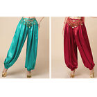 Womens Trousers Bollywood Pants Elastic Costume Stage Performance Dancewear