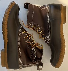 VTG LL Bean Duck Boots Men 12 Leather Maine Hunting Shoe