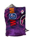 Bape Color Camo Shark Hood Purple 100 % Authentic