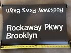 Vintage NYC Brooklyn NY BMT L Subway Train Roll Sign ROCKAWAY PARKWAY-CANARSIE
