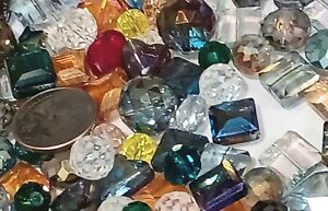 25 Pcs Large beads Crystal Bead Lot Faceted Transparent Glass