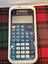 Texas Instruments TI-34 MultiView Scientific Calculator - Blue/White Tested ✔