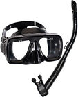 Amphivious Soft Fit Dive Mask and Snorkel Gear Set Scuba Grade Silicone