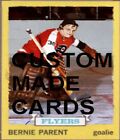 Custom made Topps like 1973-74 Philadelphia Flyers Bernie Parent Hockey card