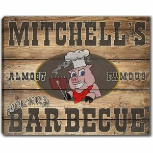 Personalizable Almost Famous Backyard Barbecue Canvas Sign