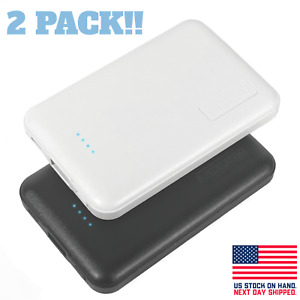 5000mAh Power Bank Portable Charger Battery 2 PACK for iPhone/Android Travel USB