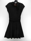 Folter Dress Women Medium Black Modcloth Fit Flare Neck Tie Gothic Rockabilly
