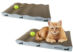 MIVA KITTY Cat scratching board - Reversible Cat Scratcher Post Ball and Catnip