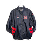 Vintage Adidas Nebraska Huskers Football Zip Up Windbreaker Jacket Size LG