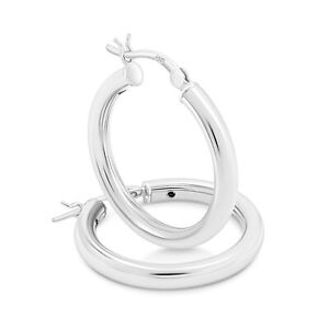 Sterling Silver 3mm Round Hoop Earrings - Free Shipping!