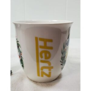 Hertz Car Rental Promotional Holiday Christmas Coffee Cup Mug Ceramic Large