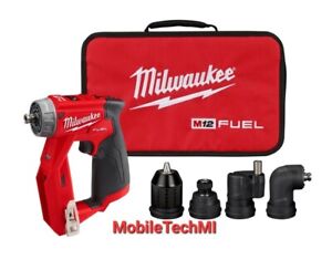 New Milwaukee M12 FUEL Installation Drill/Driver 4-in-1 attachments Bag 2505-20