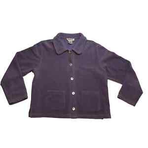 Talbots Womens Cardigan Medium Vintage Pockets Cottagecore Purple Button Front