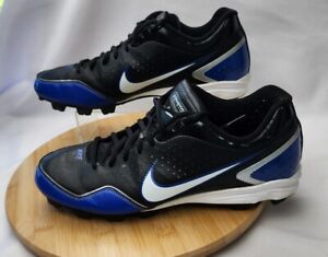 Nike Keystone Baseball Cleats Men’s Size 11 Black White Blue Shoes 469722 014