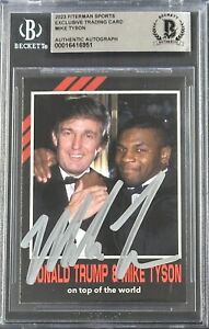 Mike Tyson Signed 2023 Fiterman Sports Exclusive Trading Card BAS Donald Trump 2