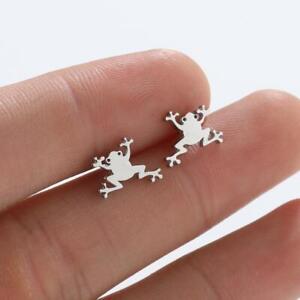 2pairs stainless steel Frog earrings, 4 colors Jewelry Wholesale FJS205-487