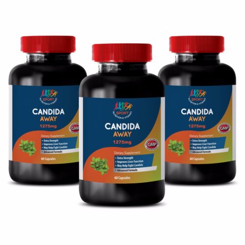 Body Intestinal Health Caps - Candida Away Solution 1275mg - Aloe Vera Juice 3B