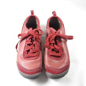 Keen Hush Lea CNX Bike Red Leather Sneakers Womens Size 8 Contour Arch