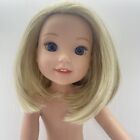 Nude Doll Only! American Girl Wellie Wishers Camille Doll Blonde Hair Blue Eyes
