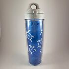 24oz Tervis Insulated Tumbler with Flip Top Lid Blue Sea Turtles With Loop