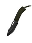 Hunting Knife With Green Paracord Handle Skinning Knife For Hunting EDC Tactical