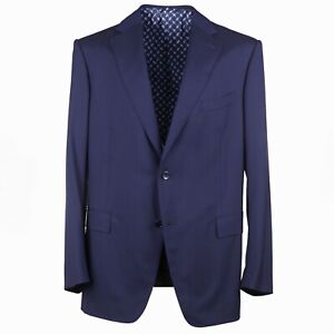 Zilli Slim-Fit Navy Stripe Year-Round Super 170s Wool Suit 48R (Eu 58) NWT