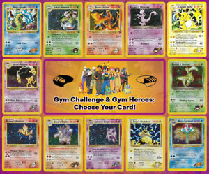 Pokemon Gym Challenge & Gym Heroes: Choose Your Card - 100% Authentic | WOTC