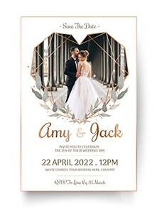 Custom Wedding Invitations Cards | Save the Date Personalized Invite Greeting...