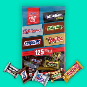 Mixed Snickers, Twix, Milky Way & 3 Musketeers Chocolate Halloween Candy-125 Ct.