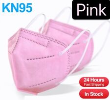 10/30/50Pcs Pink KN95 Protective 5 Layer Kids Face Mask BFE 95% Disposable Masks