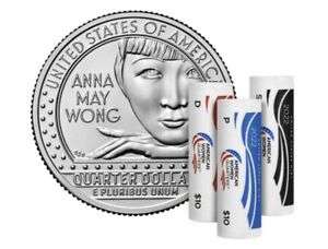 2022 ANNA MAY WONG 3 Coins (P, D, S) American Women Quarters from Roll