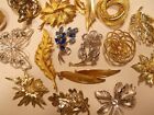 Vintage Costume Jewelry Lot Brooches Unsigned