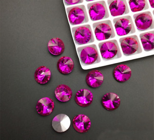 100pcs Glass Crystal Rhinestone Color Rivoli Strass Jewels stones