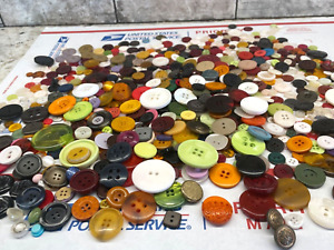 Lot of 60 Vintage Unique Buttons Mix Shape Acrylic Plastic Large Small Medium
