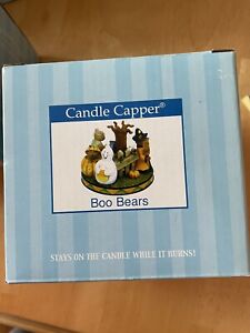 Old Virginia Candle Company Candle Capper Boo Bears Halloween New In Box Topper